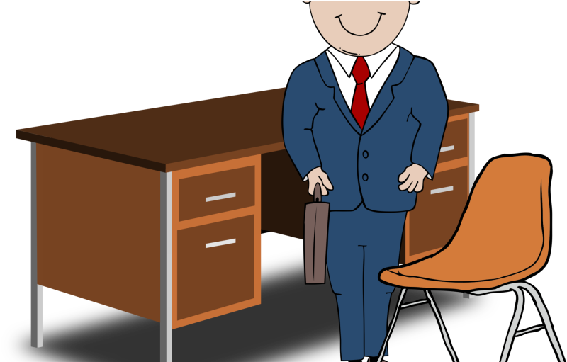 People 024 Teacher Desk Chair (825x510), Png Download
