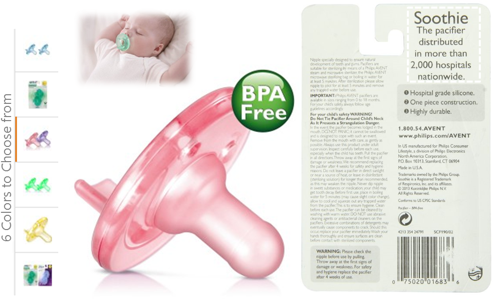 Previous Image - Philips Avent Soothie Pacifier Pink (983x595), Png Download