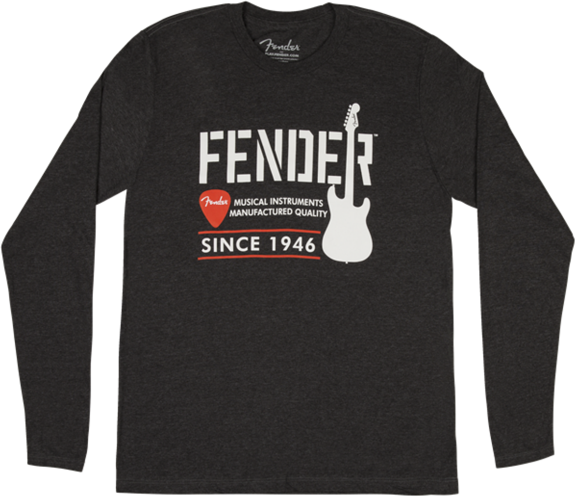 Genuine Fender Industrial Long Sleeve Tee Shirt In - Long-sleeved T-shirt (1400x1000), Png Download