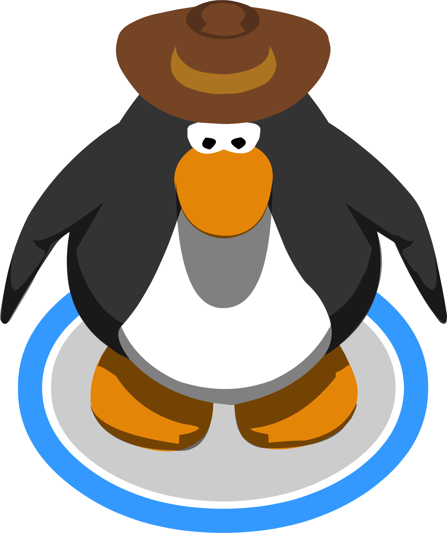 Petey K's Old Cowboy Hat In-game - Club Penguin Purple (1482x1768), Png Download