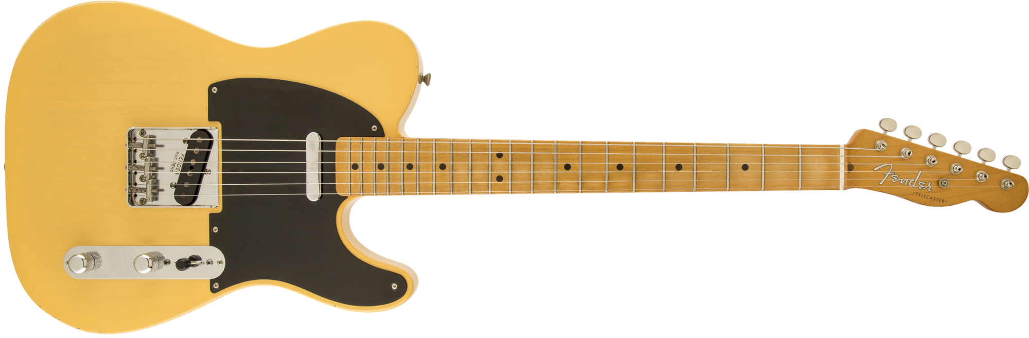 Fender Road Worn '50s Telecaster - Fender Road Worn 50s Telecaster Blonde (2000x657), Png Download