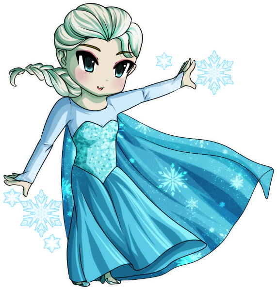 #snowqueen Drawings On Paigeeworld - Chibi Transparent Elsa Png (600x600), Png Download