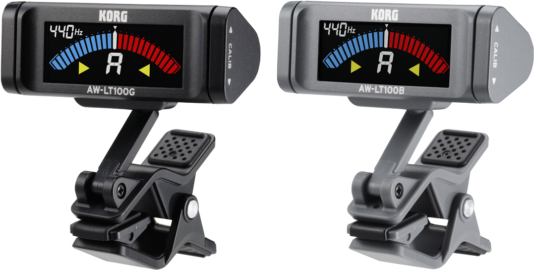 Aw Lt100g / Aw Lt100b - Korg Aw-lt100b Clip-on Bass Guitar Tuner (1200x660), Png Download
