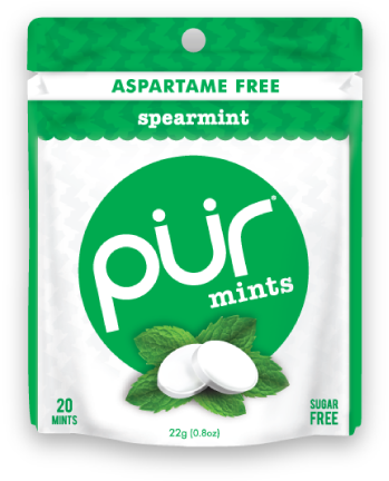 Single Mint Pouches, Spearmint, , The Pur Company, - Pur Mints (721x600), Png Download