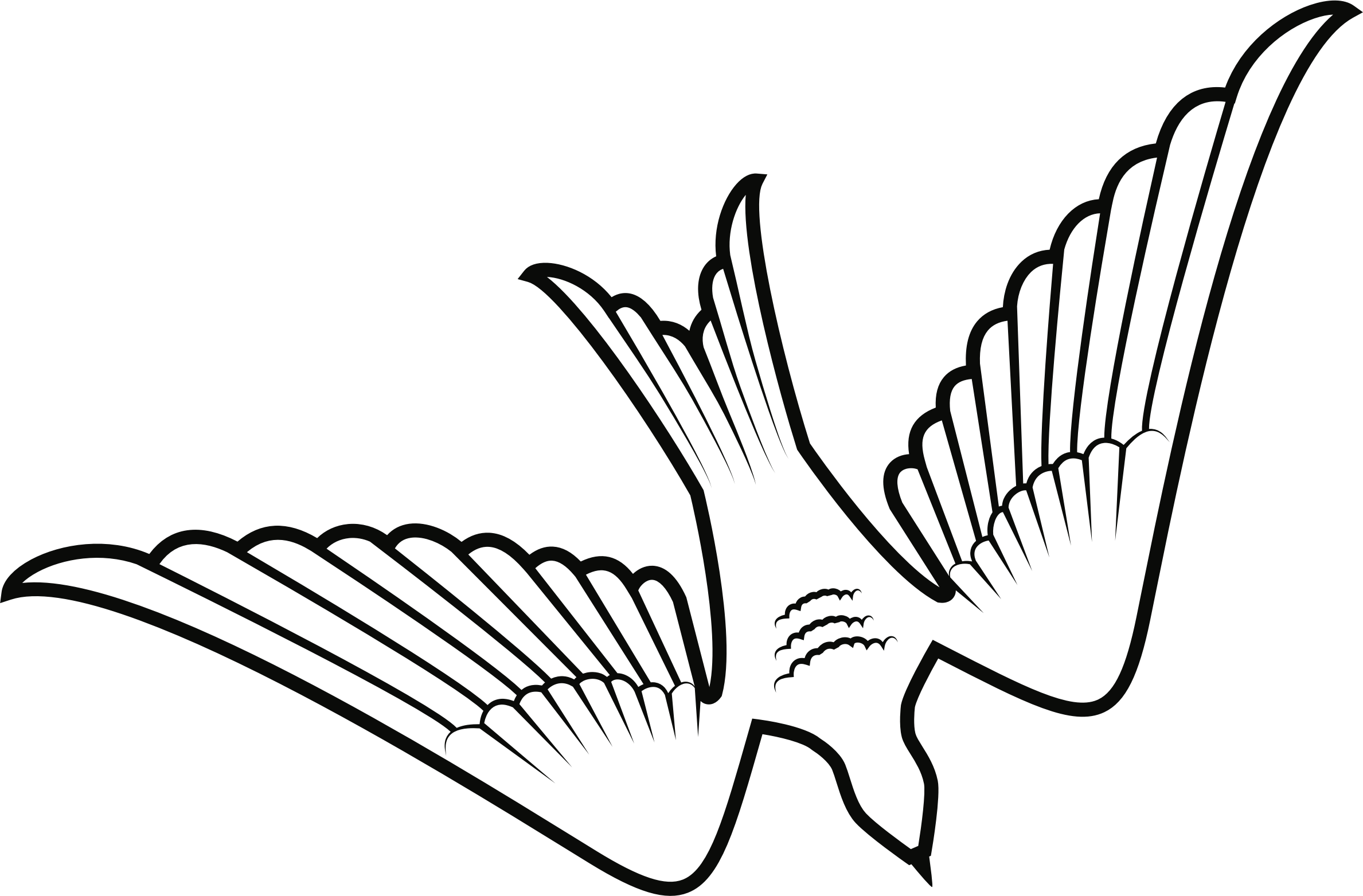 Big Image - Dove Vector (2377x1563), Png Download