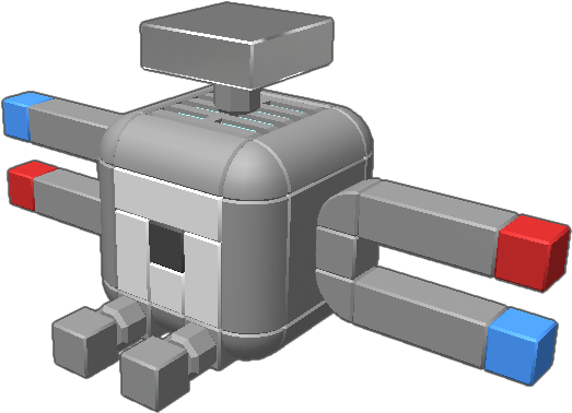 Be Free To Play And Control Magnemite Magnemite Can - Briefcase (768x768), Png Download