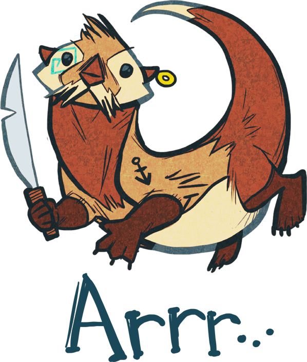 File History - Pirate Otter (598x705), Png Download