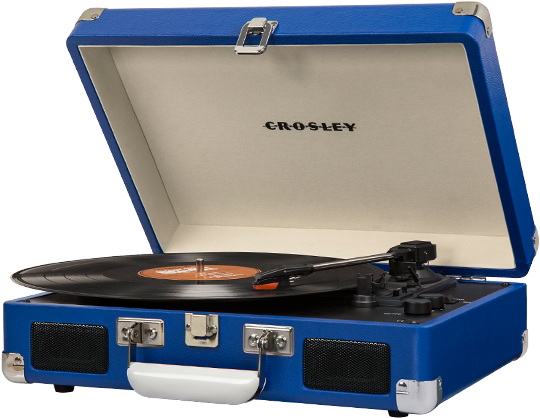 Cruiser Deluxe Portable Turntable - Cruiser Deluxe Portable Turntable Blue (640x510), Png Download