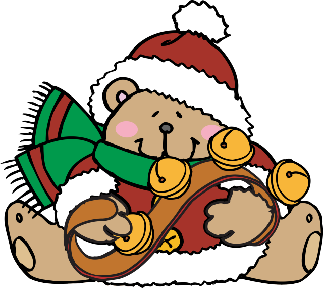 String Of Christmas Clip Art Library Bell - Free Christmas Clip Art Free (640x570), Png Download