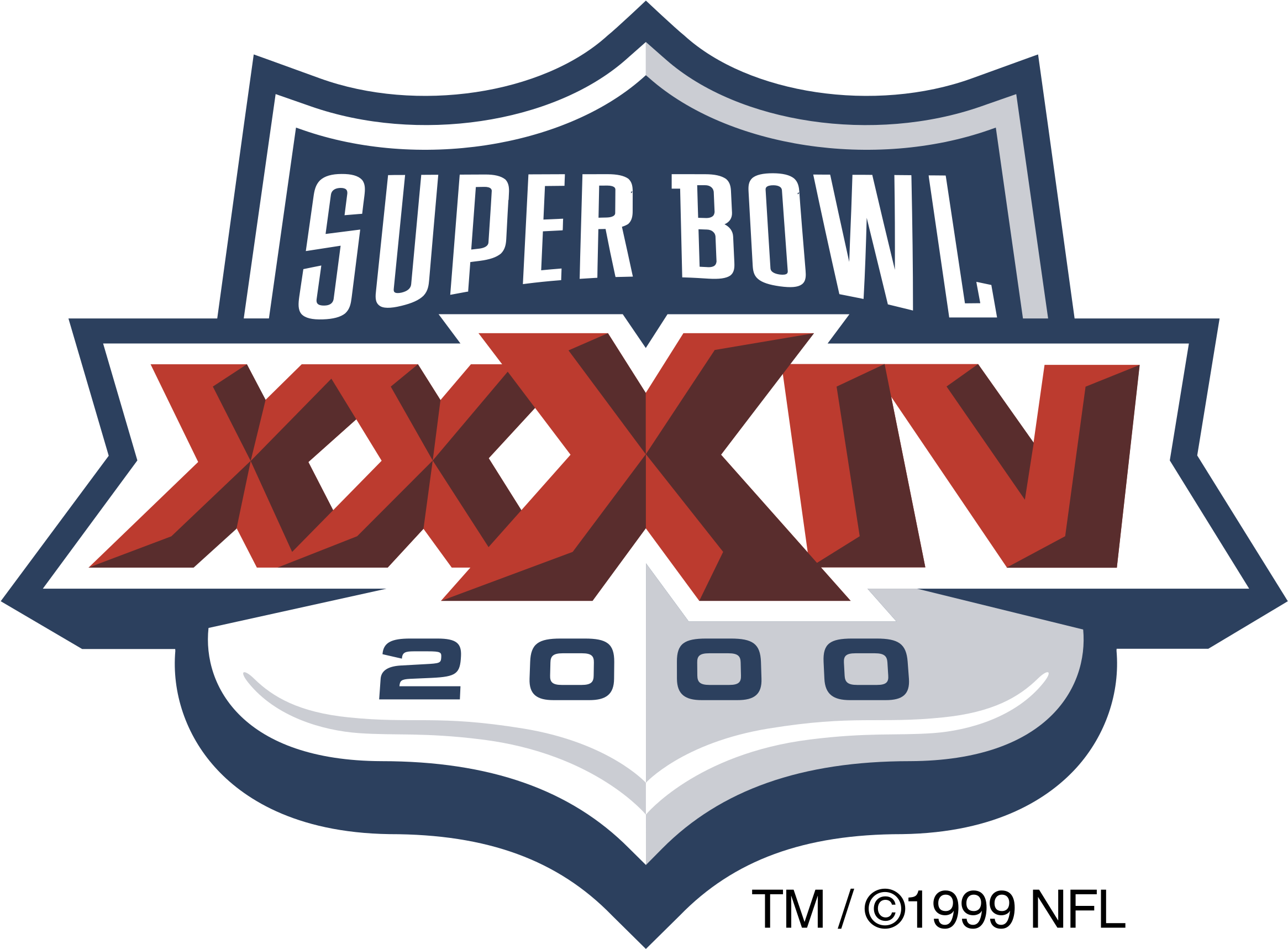 Super Bowl 2000 Logo Png Transparent - Men's Super Bowl Xxxiv Leather Jacket (2400x2400), Png Download