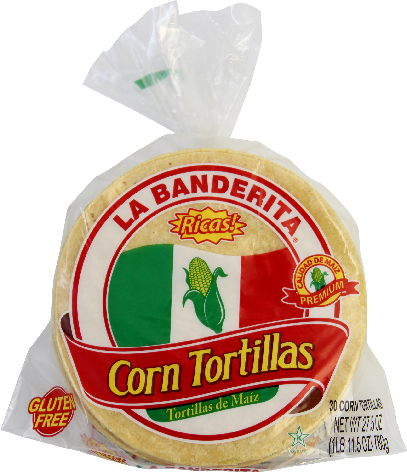 Yellow Corn Tortillas - La Banderita Corn Tortillas (1753x2048), Png Download