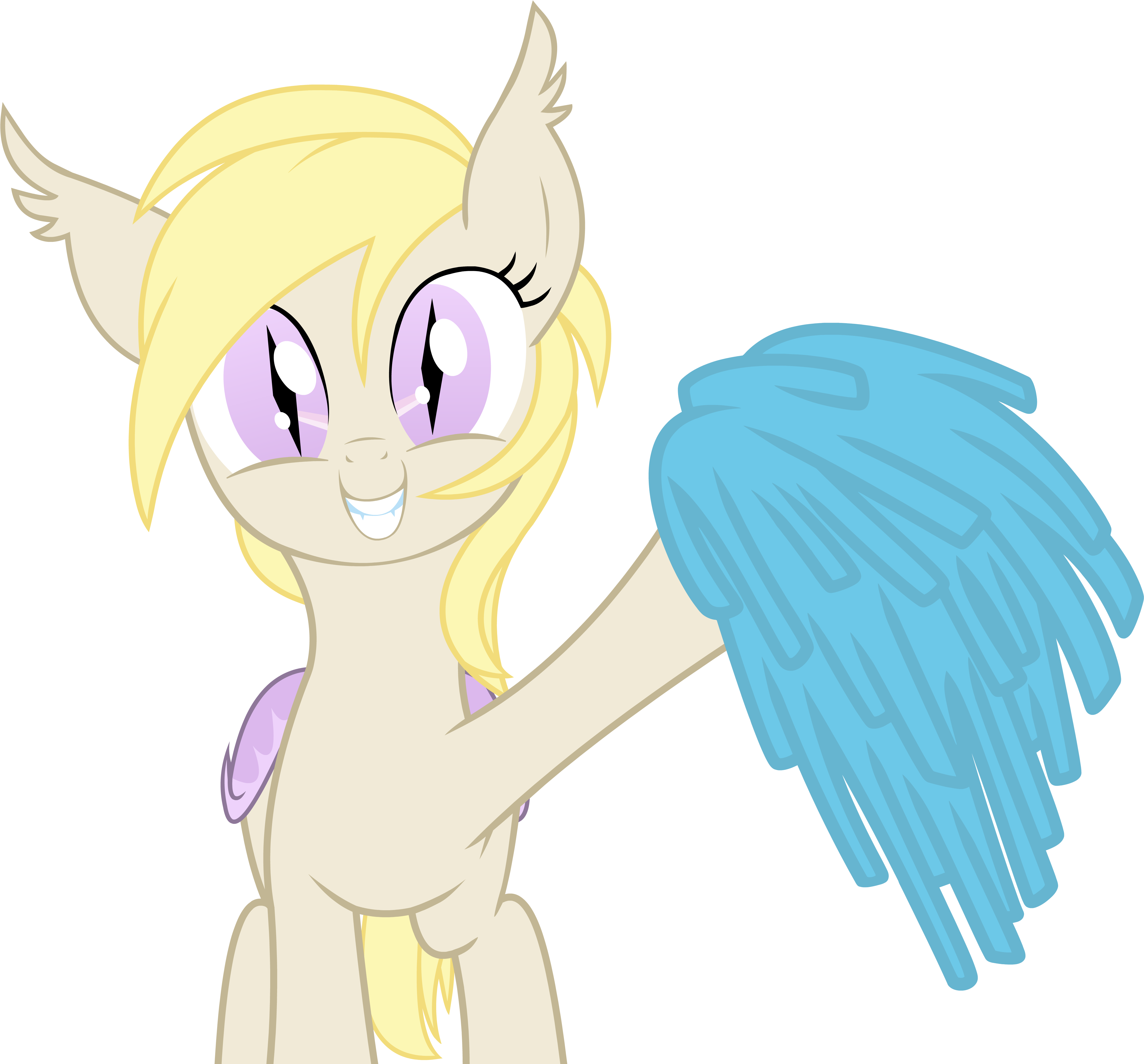 Stoic5, Bat Pony, Blind, Cheerleader, Female, Happy, - Pom-pom (1153x1024), Png Download