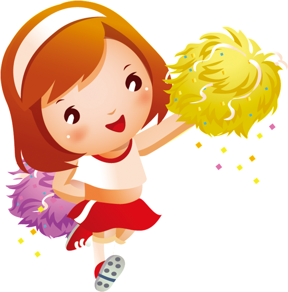 Beautiful Children S Day Children S Day Png - 啦啦隊 彩 球 卡通 (1024x1024), Png Download
