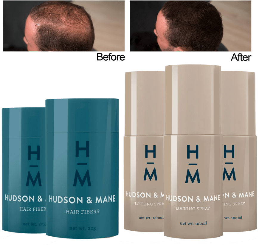 Hudson & Mane Hair Fiber Bundles - Hudson & Mane Hair-building Product: Hair Fibre-dark (900x900), Png Download