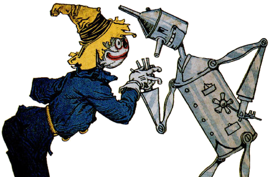 Hurricane Clipart Wizard Oz - Tin Man And Scarecrow (1000x630), Png Download