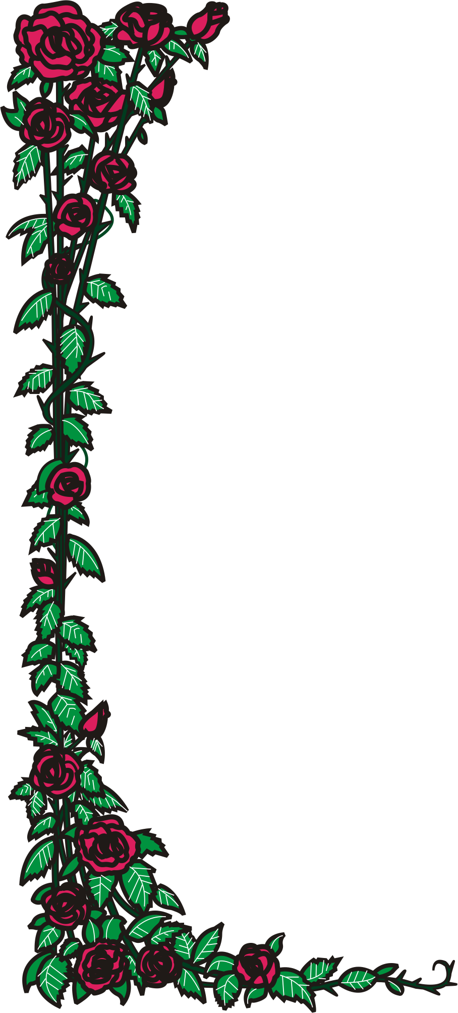 Border Panda Free Images Roseborderclipart - Clip Art (908x2008), Png Download