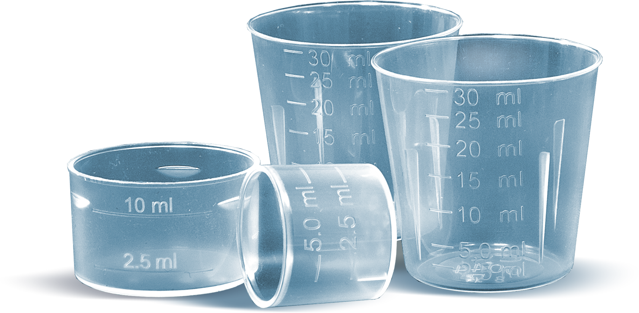 Measuring Cups For Medicines And Diet Supplements Volume - Photograph (2230x1093), Png Download