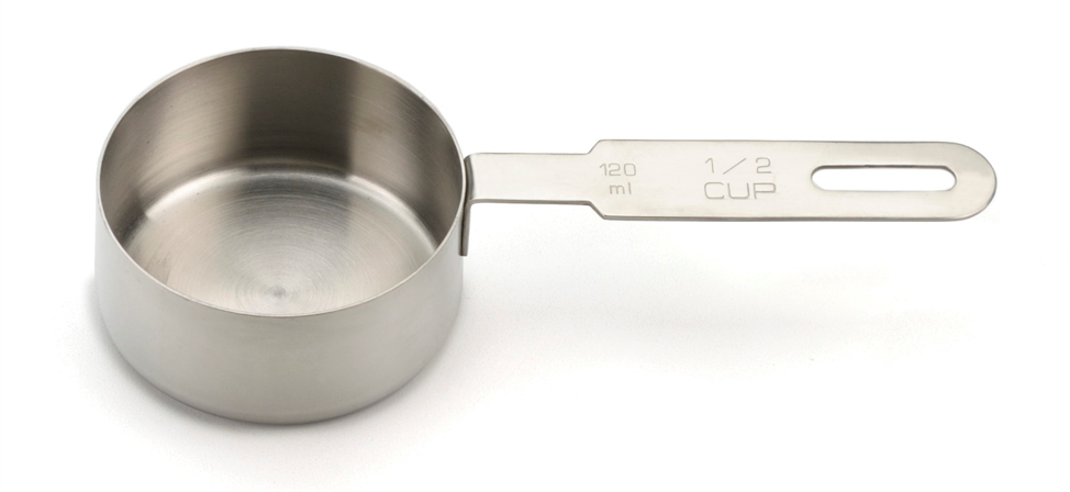Endurance 1/2 Cup Measure - Rsvp Endurance Dry Measuring Cup 1/2-cup (974x976), Png Download