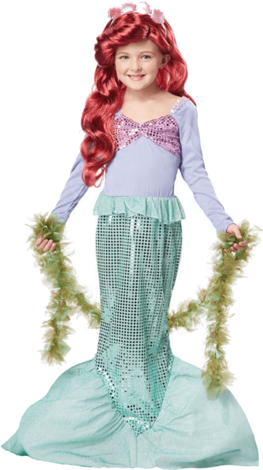 Kids Mermaid Costume (600x951), Png Download