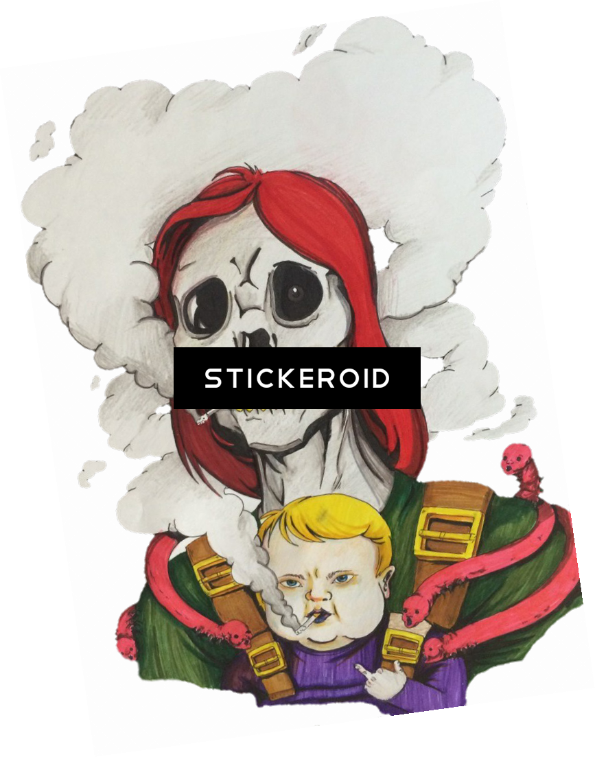 Creepy Horror Creepzoid - Illustration (867x1103), Png Download