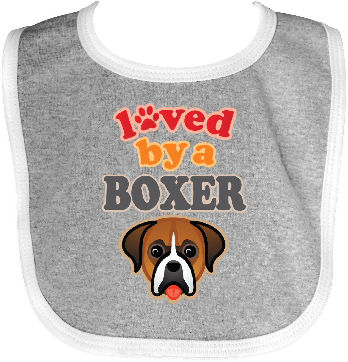 Boxer Dog Lover Pet Owner Baby Bib Heather And White - Inktastic Corgi Dog Lover Gift Baby Bib Welsh Pets (1200x1200), Png Download