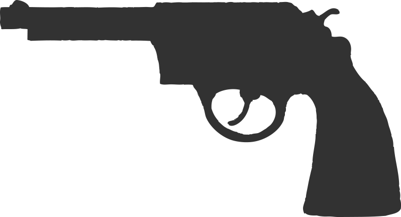 Call Today For The Highest Quality Firearms, Ammunition - Revolver Silhouette Clip Art (798x432), Png Download