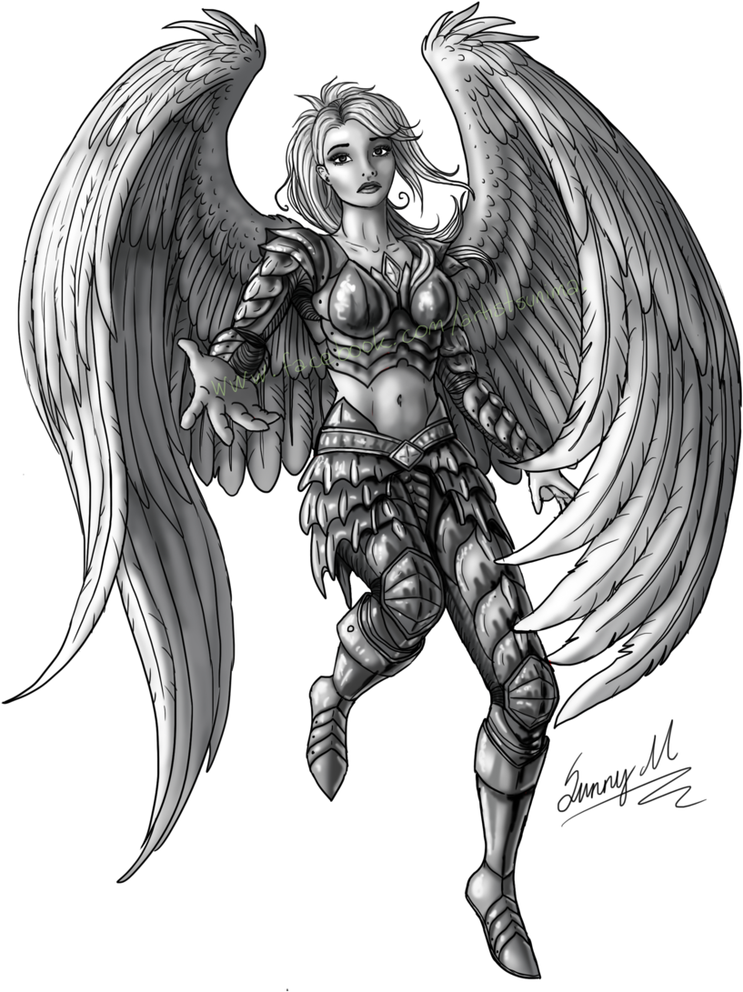 Angel Tattoos Png Transparent Images - Angel Tattoo Png (1024x1358), Png Download