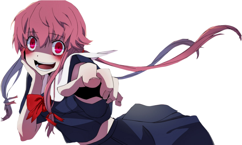 Anime Which Of My Favorite Horror Animes Is Your Favorite - Mirai Nikki Yuno Png (900x507), Png Download