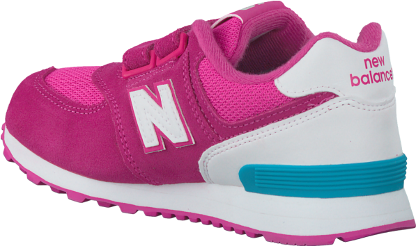 Pink New Balance Sneakers Kv574 Number - Sneakers (600x600), Png Download