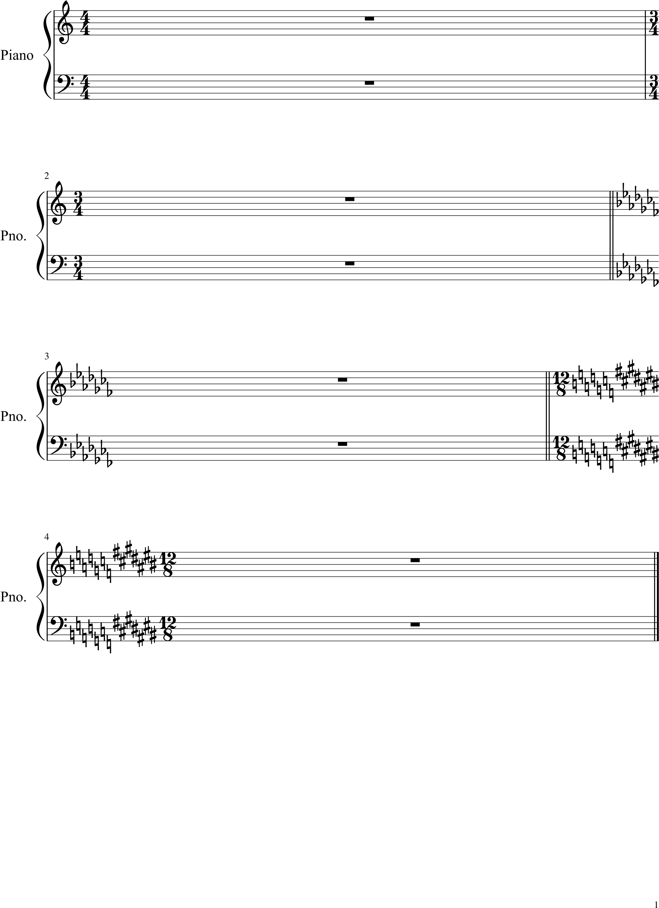Distance Between Symbols At Line Break - Piano (2480x3508), Png Download