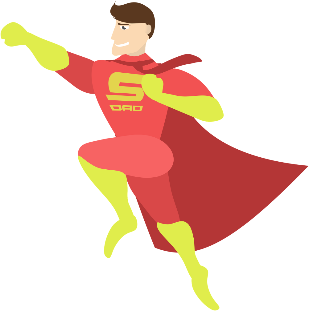 Flash Hero Cliparts 7, Buy Clip Art - Super Dad Clipart Png (714x720), Png Download