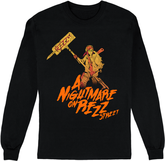 Nightmare On Rezz Street Longsleeve Tee - Nightmare On Rezz Street (600x600), Png Download