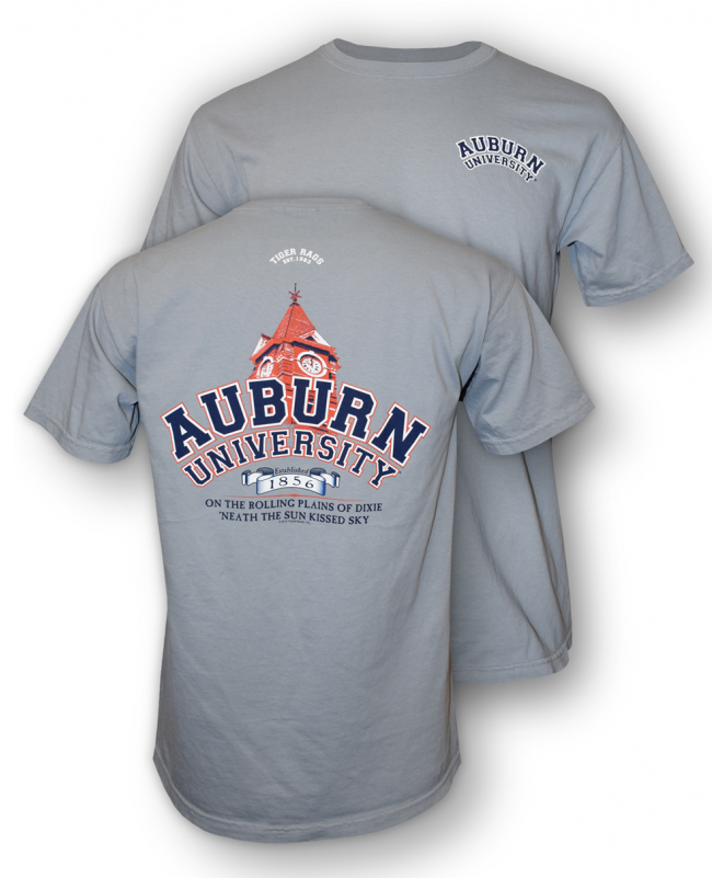 Granite Auburn Clock Tower Comfort Colors T Shirt - Comfort Colors (800x800), Png Download