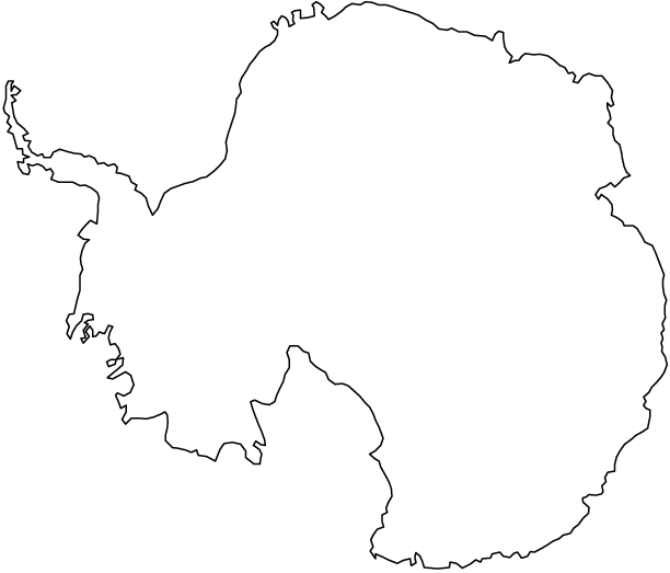 Source - Http - //www - Worldatlas - - Antarctica Map Outline (612x523), Png Download