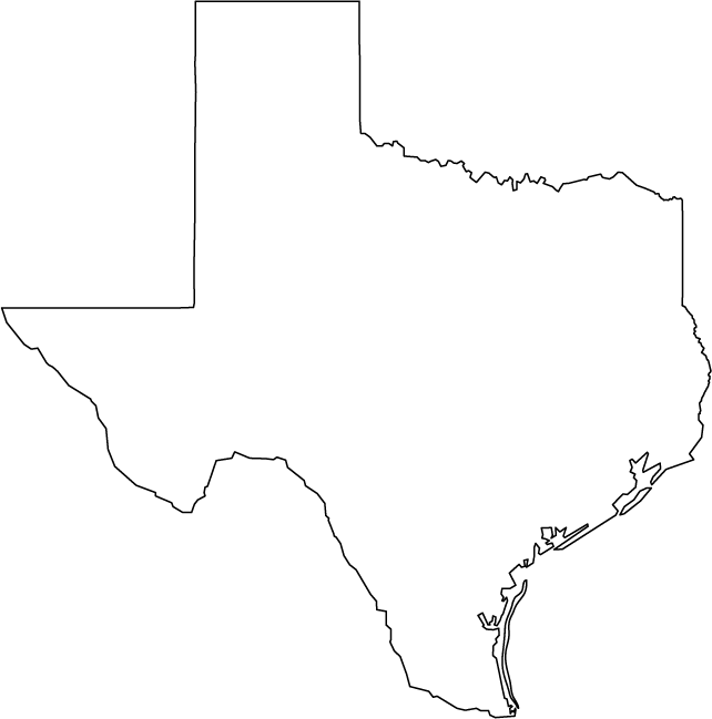 Texas Outline Map - Texas Outline World Atlas (642x649), Png Download