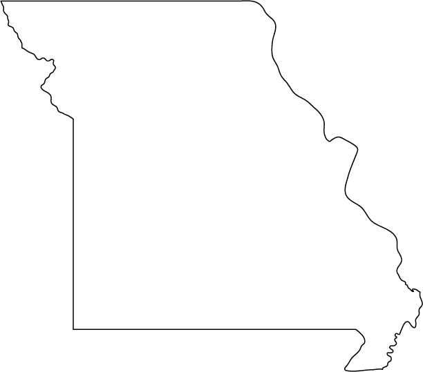 Outline Of Missouri - Missouri (612x539), Png Download