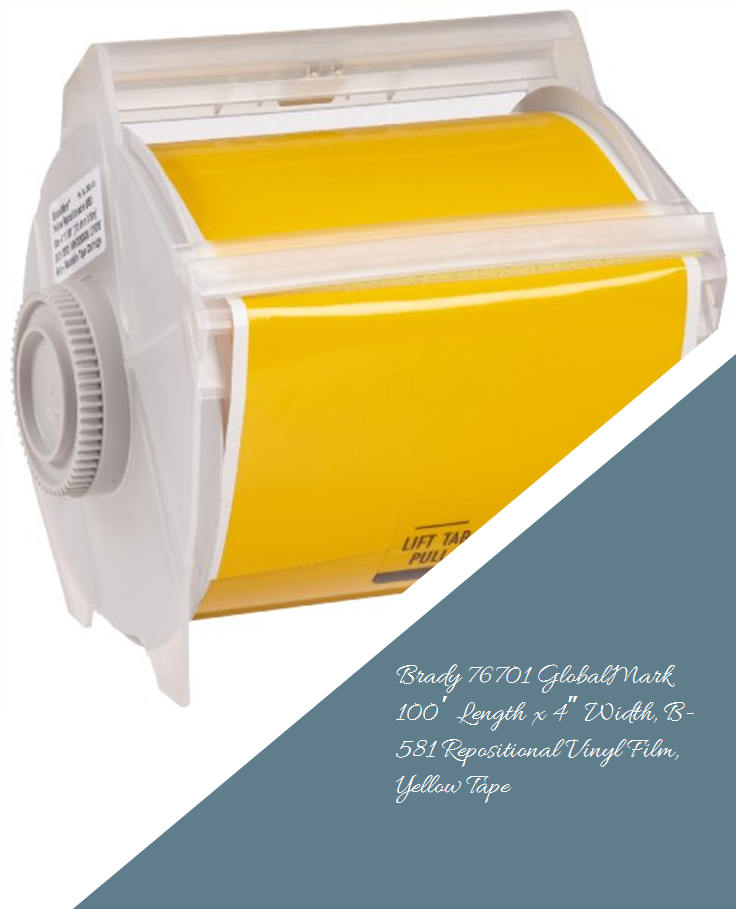 確認ページ Brady 76739 GlobalMark 200' Length x 4.11 Width, Black Ribbon by Brady