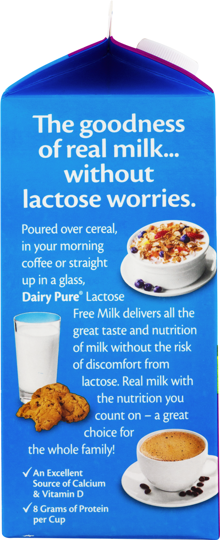 Dairy Pure 100% Lactose Free Milk - 64 Fl Oz Carton (1800x1800), Png Download