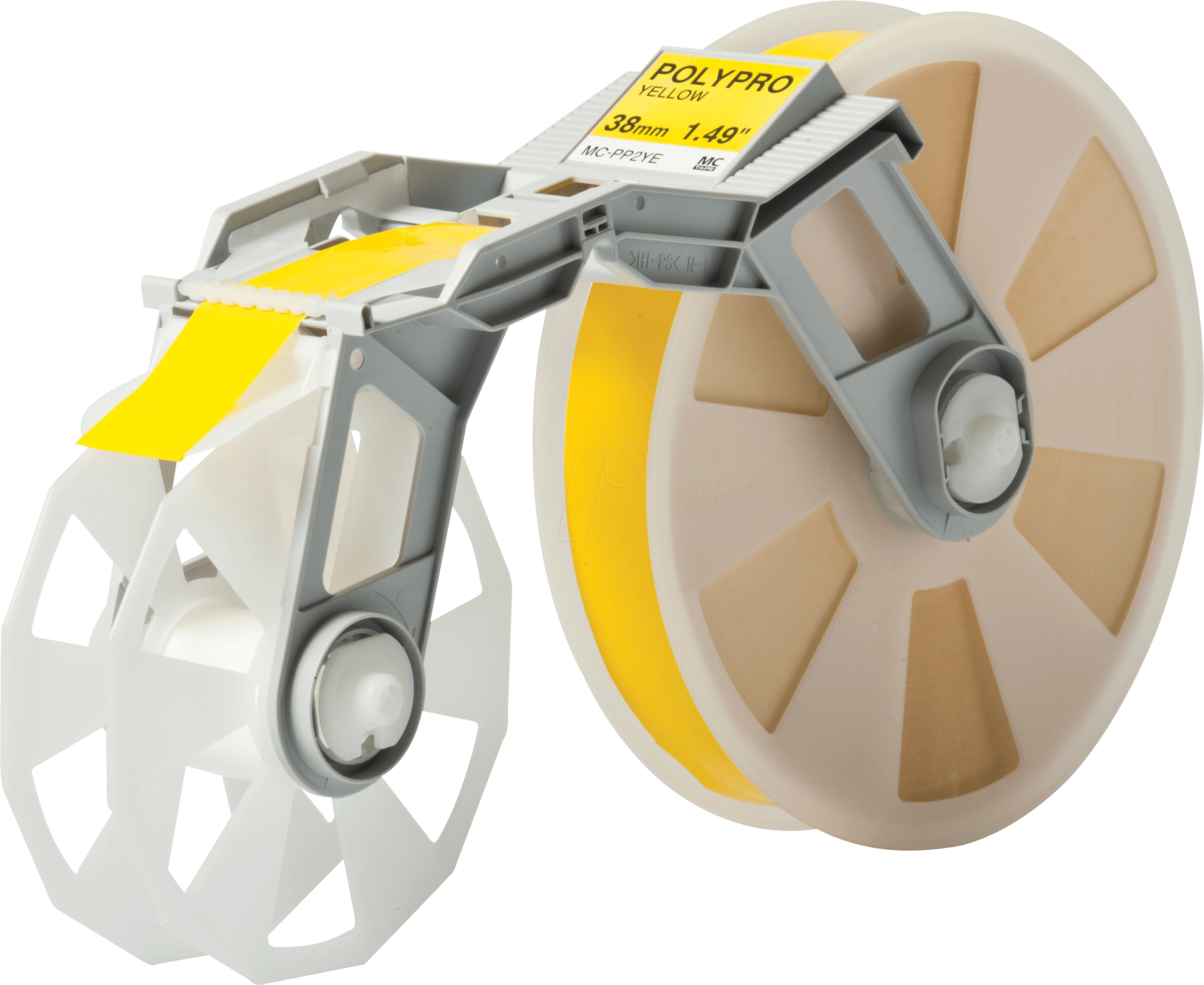 Plastic Tape Cartridge, Self-adhesive, Yellow, 38 Mm - Brother Tape Creator Plastic Film Width 38mm White (2999x2454), Png Download