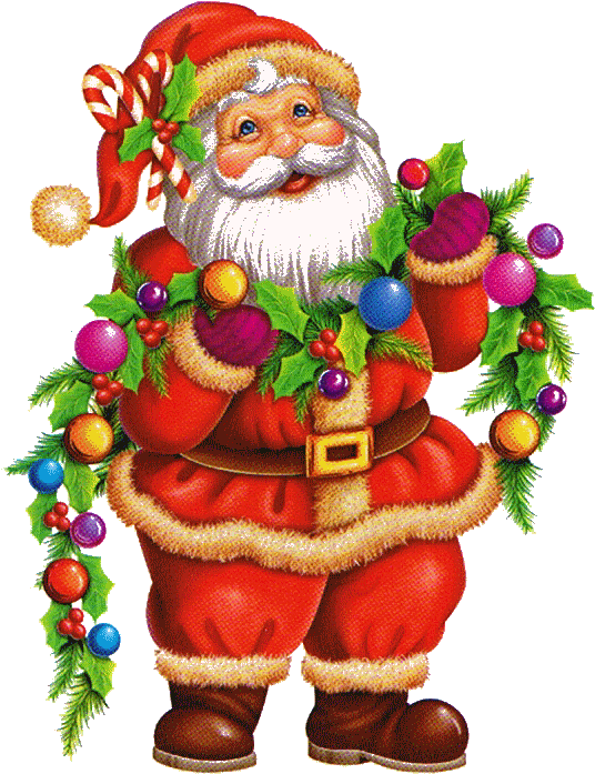 Decoration De Noel A Imprimer En Couleur - Draw Santa Claus And Christmas Tree (549x759), Png Download