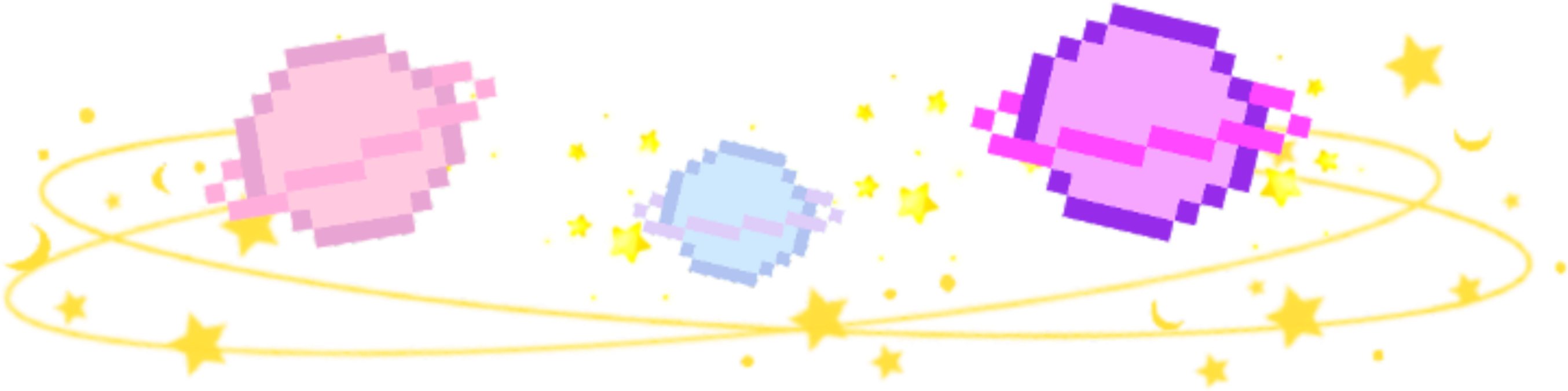 Planets Glitter Star Aesthetic Headband Cute Png Sparkle - Aesthetic Planets Png (2896x2896), Png Download