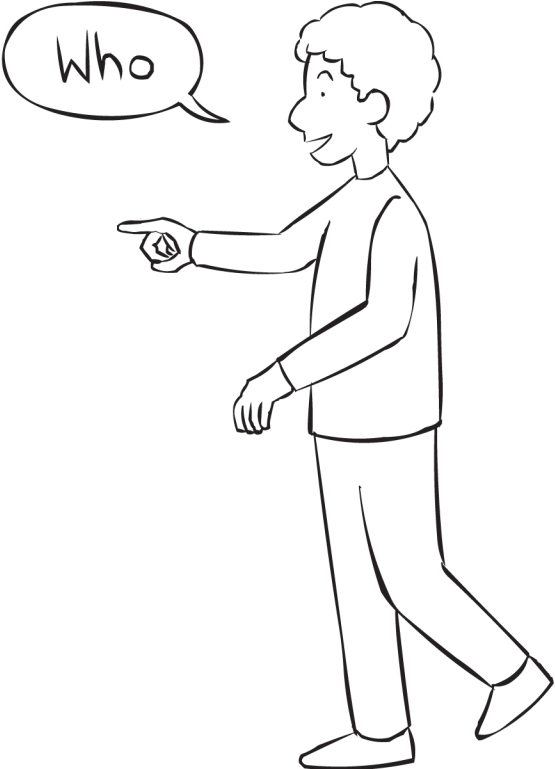 Back Man Pointing To Another Person Asking Who Are - Person (1024x768), Png Download