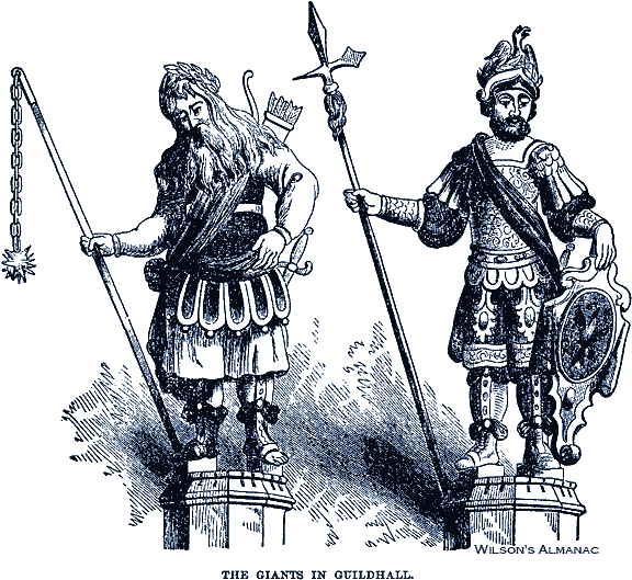 Statues Of The Giants - Gog Et Magog Islam (591x541), Png Download