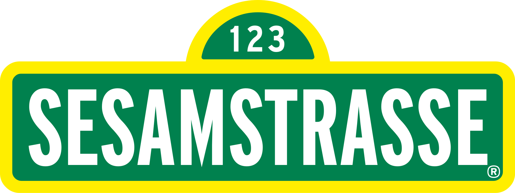 Sesamstrasse Logo - Svg - 123 Sesame Street Sign (2000x750), Png Download