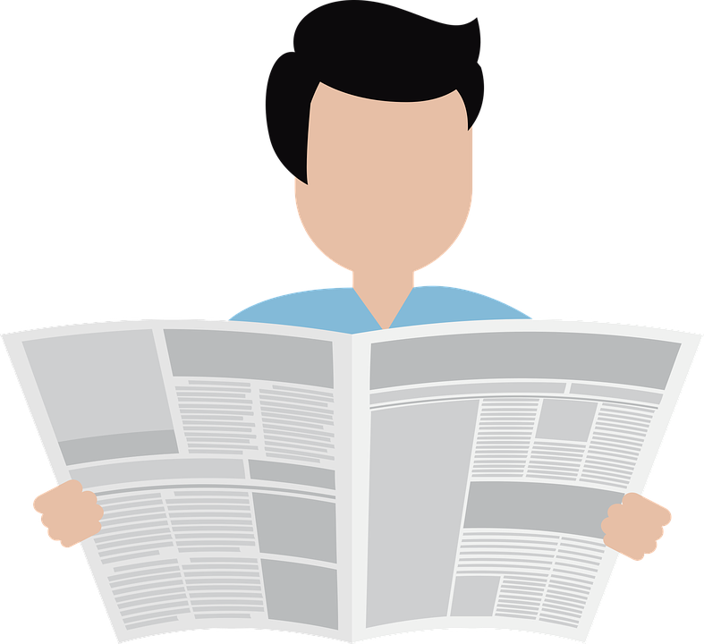 Newspaper Png 12, Buy Clip Art - Animasi Orang Baca Berita (787x720), Png Download