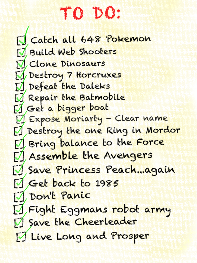 Image - Epic To Do List (768x1024), Png Download
