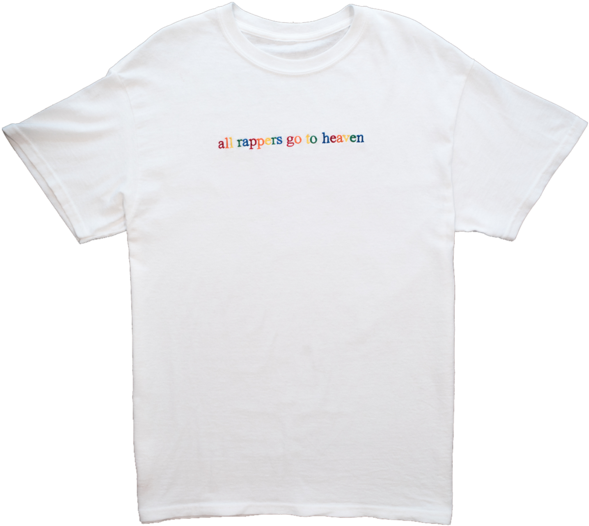 "all Rappers Go To Heaven" White T-shirt - A Bathing Ape (600x600), Png Download