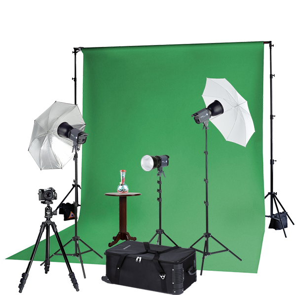 Full Service Section Studio Image On Cannabis Photography - Photoflex Muslin Backdrop (10x20', Chroma Key Green) (599x635), Png Download