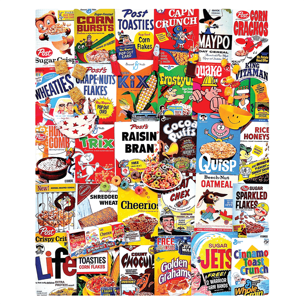 White Mountain Cereal Boxes Puzzle Puzzles Png Cereal - White Mountain Puzzles Cereal Boxes - 1000 Piece Jigsaw (1000x1000), Png Download