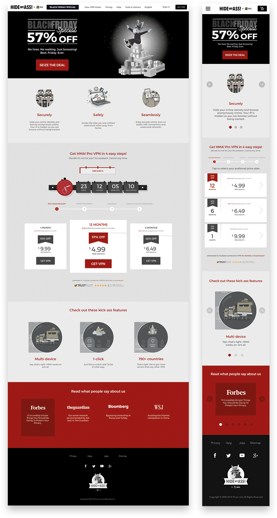 Black Friday Hma Mobile Desktop - Mobile Phone (1000x1679), Png Download